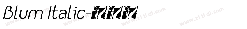 Blum Italic字体转换